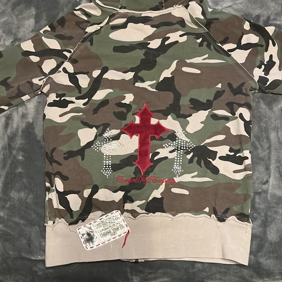 Cowgirl Tuff Full Zip Camouflage Hoodie Large - Picture 6 of 6